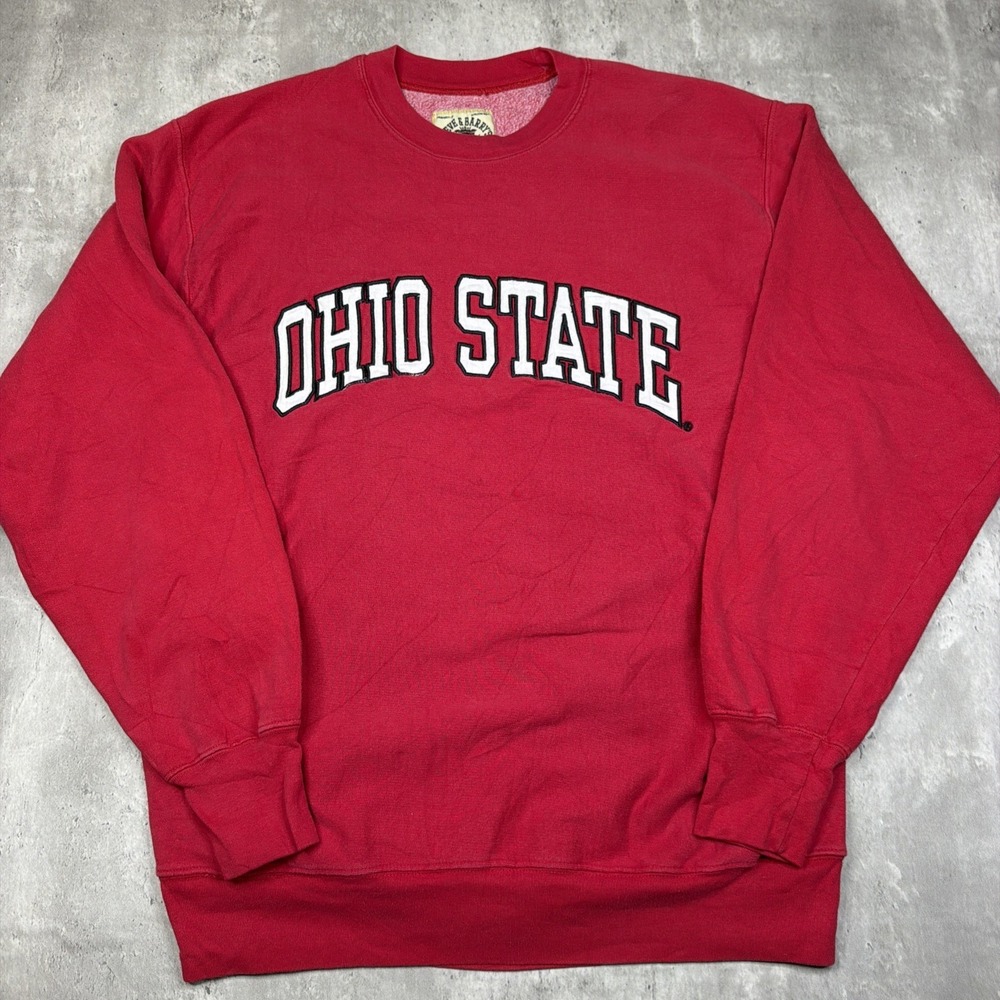 Steve & Barry's Ohio State Buckeyes Mens Medium Red Crewneck Sweatshirt Pullover